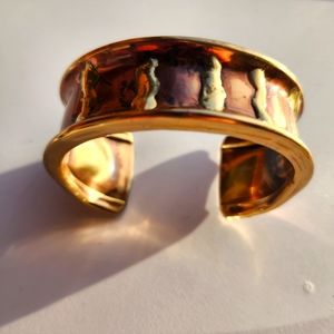 Rolf and Andrea Ludden mixed metal modernist cuff